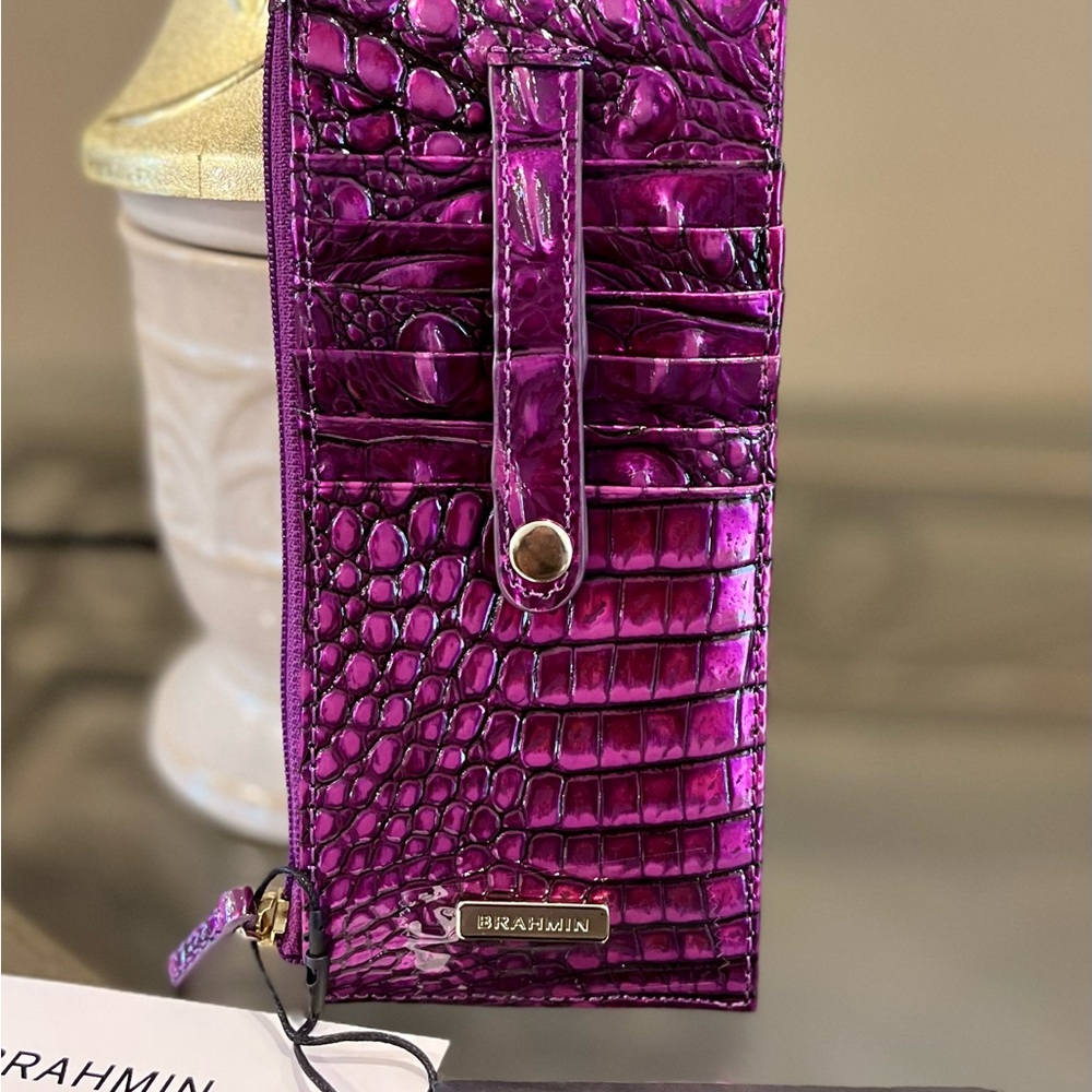 Brahmin Purple Potion Credit Card Wallet